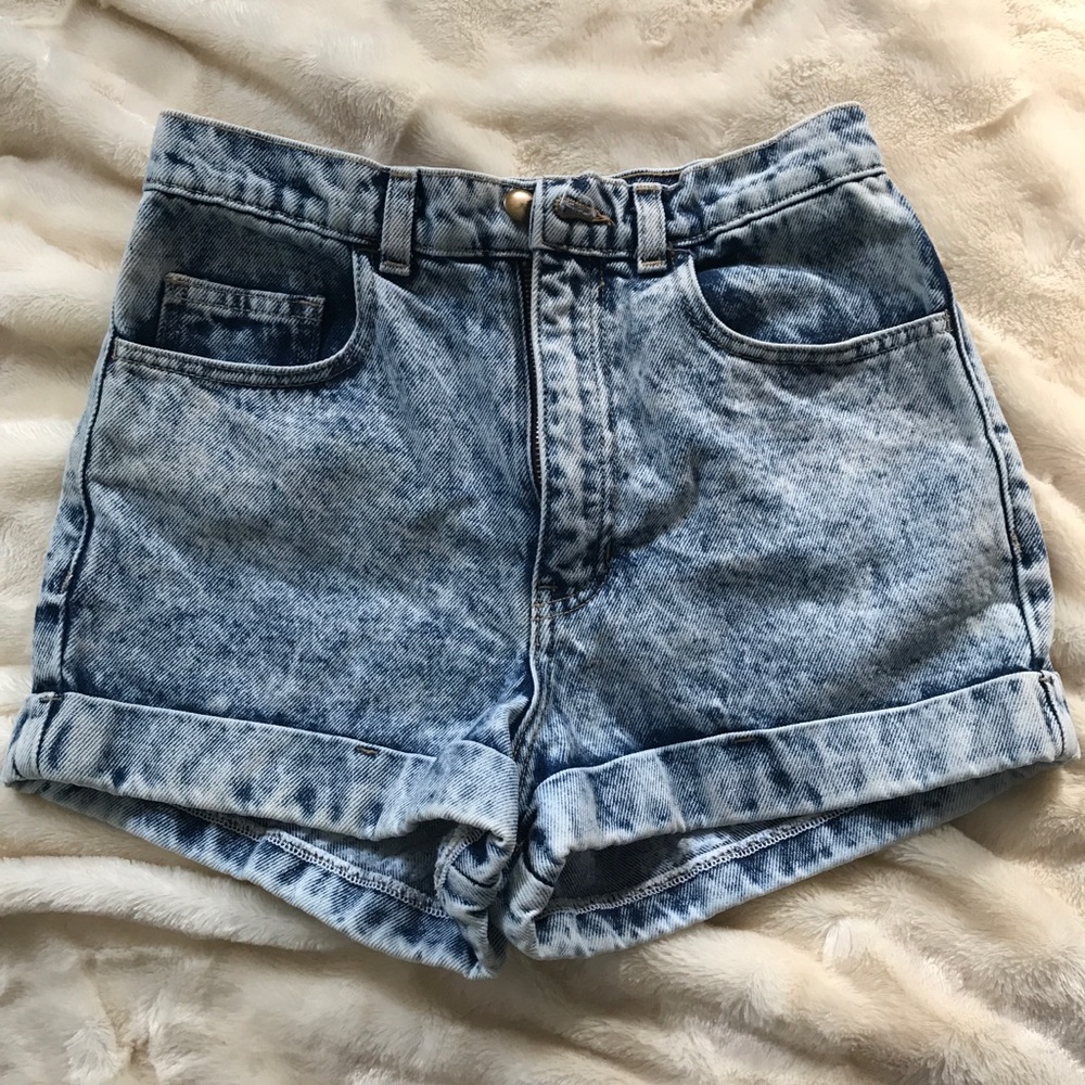 AA Super High Waisted Denim Shorts
